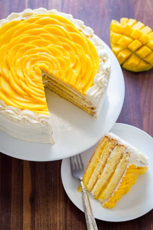 35个最好的蛋糕食谱-芒果蛋糕。