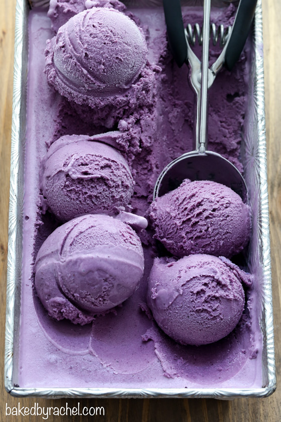 40个最佳甜点食谱-蓝莓冰淇淋。